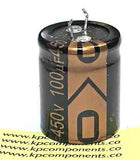 100uF 450V 105°C Radial Electrolytic Capacitor - vendor-unknown - Capacitor - KP Components Inc
