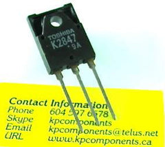 2SK2847/ K2847 N-Ch 900V, 8A Toshiba Mosfet - Toshiba - MOSFETs - KP Components Inc