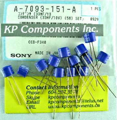 33uF 10V/ 105å¡C  Sanyo SXE Capacitors- Sony A-7093-151-A - Sony - Cart2Cart - KP Components Inc