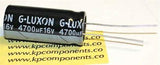 4700uF 16V Capacitor 105°C Radial