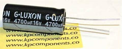 4700uF 16V Capacitor 105°C Radial