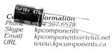 470uf 16V Capacitor 105°C 5PCS