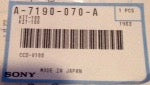 SONY A-7190-070-A Capacitor kit.