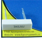 2.7 Ohm 7W Cement Resistor Vertical Mount - vendor-unknown - Resistor - KP Components Inc