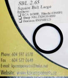 SBL2.65 Belt Square Cut for VCR