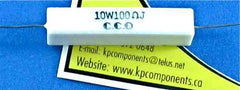 100 Ohm 10W Resistor Ceramic Axial Lead - vendor-unknown - Resistor - KP Components Inc