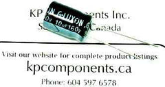 10uF 160V 105C Radial Electrolytic Capacitor 10X15mm - G-LUXON - Capacitor - KP Components Inc