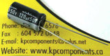 120uF 50V Capacitor 7,000 Hrs@105°C/ UHE1H121MPD - Nichicon - Capacitor - KP Components Inc