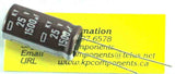 1500uF 25V Capacitor Radial 105°C/ EKY-250ELL152MK25S - United Chemi-Con - Capacitor - KP Components Inc