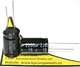 2200uF 16V CAP 105°C Radial/ GHR222M016-1320B - GEMCON - Capacitor - KP Components Inc