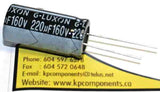 220uf 160V 105C Radial Electrolytic Capacitor 16X32mm - G-LUXON - Capacitor - KP Components Inc