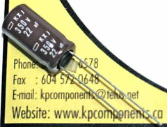 22uF 350V Capacitor 10,000 Hrs@105°C/ EKXJ351ELL220MJ20S - United Chemi-Con - Capacitor - KP Components Inc
