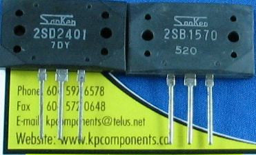 thumbnail image 2 of SANKEN 2SD2401 + 2SB1570 Original Darlington Transistor Pair, New 2 of 5