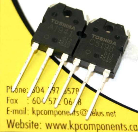 Original Toshiba 2SA1941 + 2SC5198 Semiconductor Pair – Open Box, New Condition