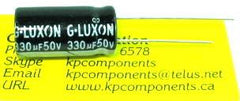 330uF 50V Capacitor High Temp +105°C Radial - G-LUXON - Capacitor - KP Components Inc