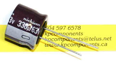 330uF 63V Capacitor UPM1J331MHD6 / 5,000 Hrs@105°C - Nichicon - Capacitor - KP Components Inc