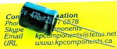 470uF 25V Capacitor High Temp Radial - G-LUXON - Capacitor - KP Components Inc