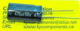 470uF 50V 105C Radial Electrolytic Capacitor 13X20mm - G-LUXON - Capacitor - KP Components Inc