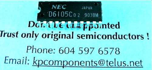 6105 Postcode D6105C 02/ UPD6105C 02 NEC UPD6105C IC – KP Components Inc.