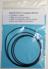 Hitachi D-E65 Belt Kit (4 Belts)