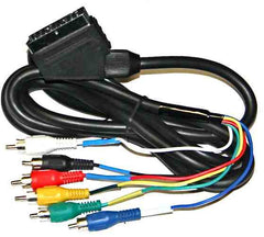 Scart Plug to 6 Phono Plugs Cable