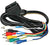Scart Plug to 6 Phono Plugs Cable