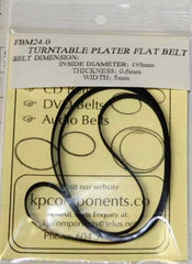 FBM24.0 Turntable Belt 195mm x 0.6mm x 5mm